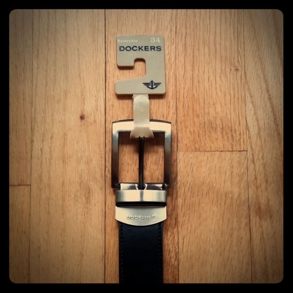 Brand New Black Dockers Leather Belt Size 34